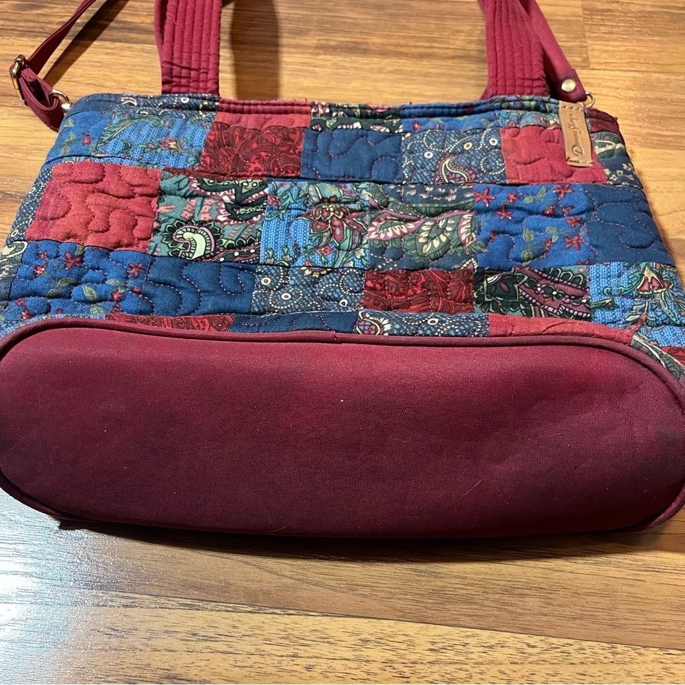 Donna Sharp Patchwork Quilted Purse Fall Purse Sh… - image 8